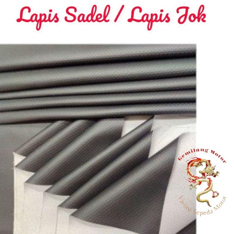 Sarung Kulit Jok Sadel Polos Hitam Kulit Jok Motor Lembaran BINTIK BESAR JARUM JAHIT