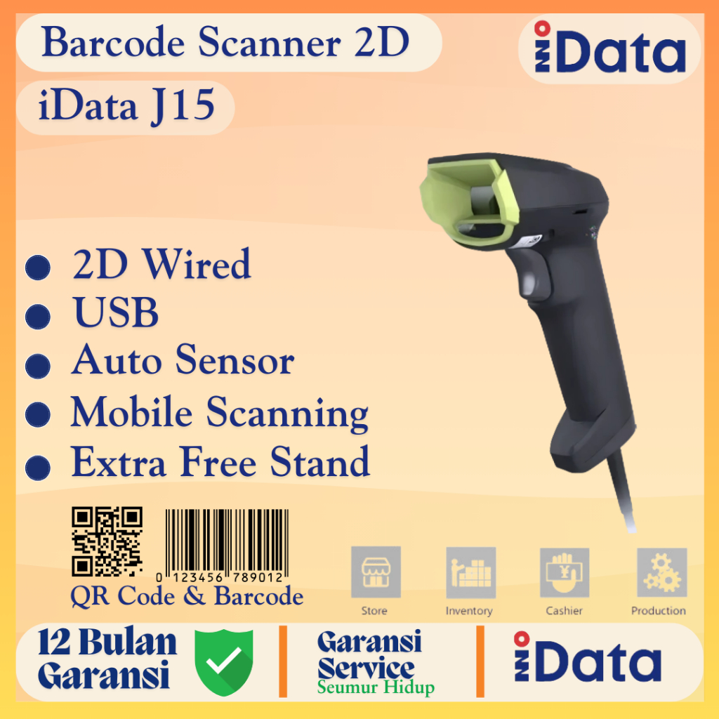 iDATA J15 Barcode Scanner 2D
