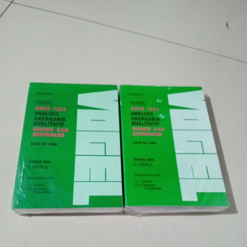 Vogel Buku teks analisis anorganik kualitatif jilid 1& 2