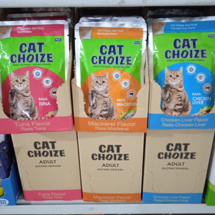 1 dus CAT CHOIZE Pouch 75 gr x 12pcs  Makanan Kucing Cat Choice Wet Food