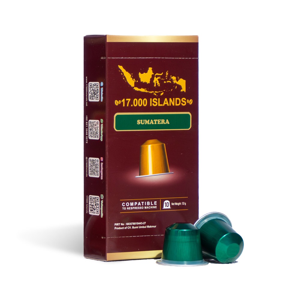 

17000 Islands Capsule Coffee Kopi Kapsul Nespresso capsules kompatibel - Sumatera