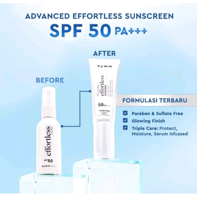 [READY] NEW PACK EFFORTLESS SUNSCREEN ORIGINAL 100% / EFFORTLESS SUNSCREEN KYMM SKIN