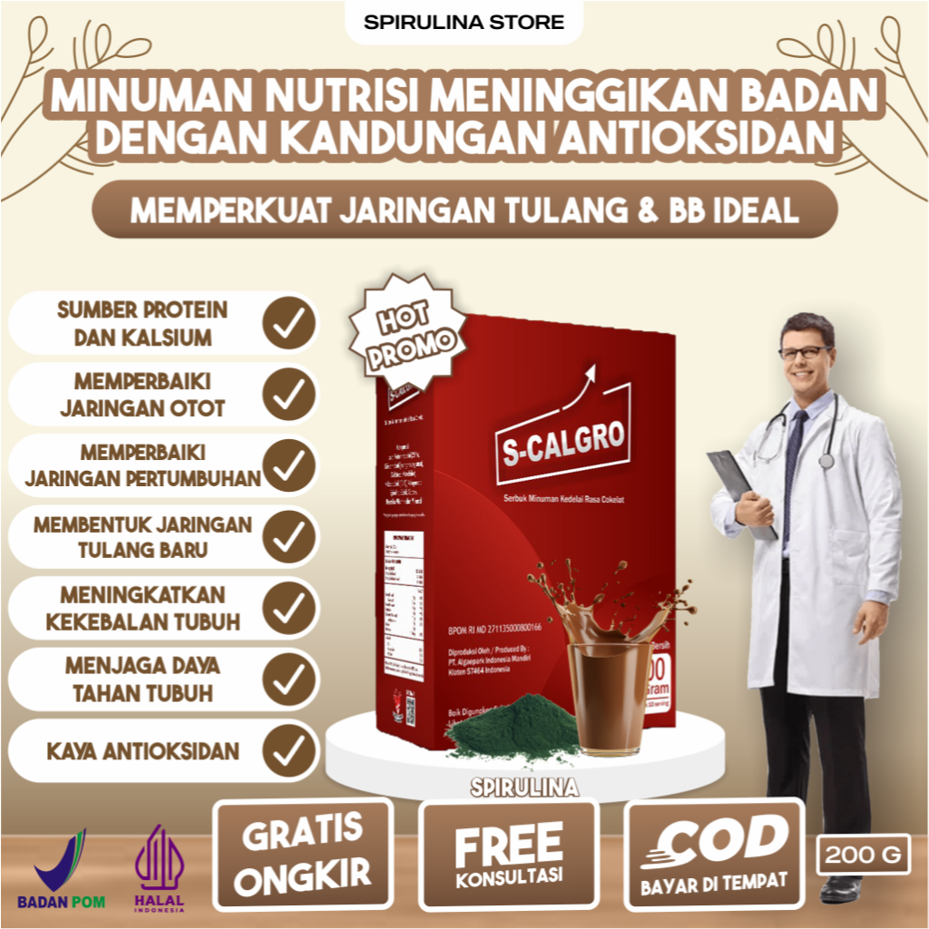 

Susu untuk Pertumbuhan Dan Meningkatkan Tinggi Badan Anak S-CALGRO Sumber Protein Dan Kalsium