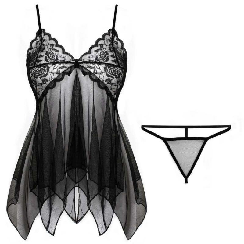 sexy lingerie sexy lace baju tidur lingerie Pakaian Tidur & Piyama Lainnya