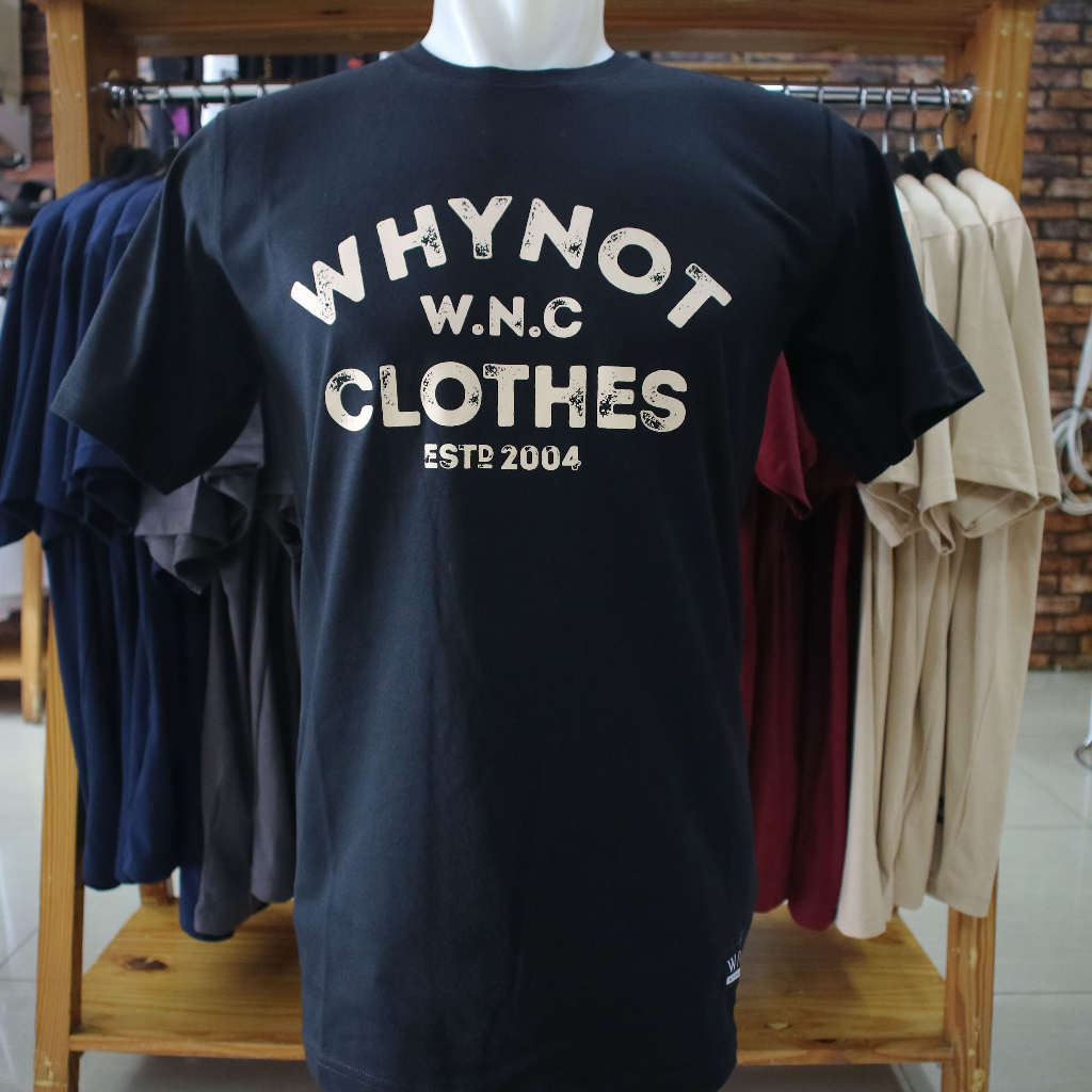 WNC kaos pria dewasa Whynot cothes hitam