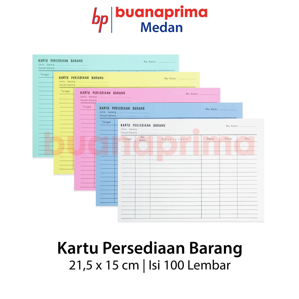 

KARTU STOK KECIL 21x15 cm isi 100 Lembar Kartu Persediaan Barang Stock