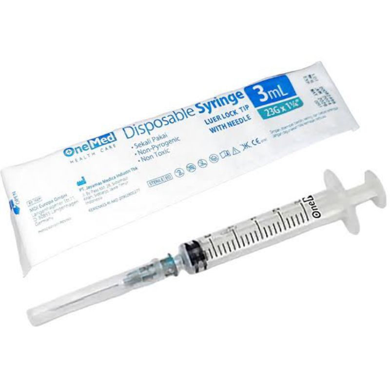 Spuit 3cc Onemed Needle 23G