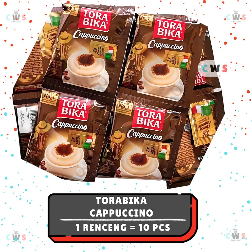 

TORABIKA CAPPUCCINO Tora Bika Rasa Capucino Kopi Instan 2x Choco Granule Sachet - 1 Renceng / 10 Pcs