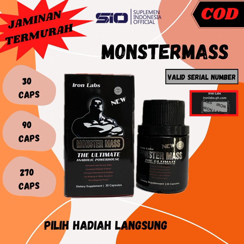 IRON LABS MONSTER MASS 90 CAPS IronLabs Suplemen Pembentuk Otot Gain Mass Gainer