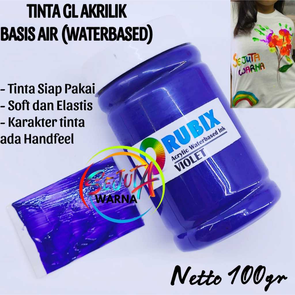 

TINTA RUBBER GL PASTA BASIS AIR CAT AKRILIK VIOLET UNGU 100GR
