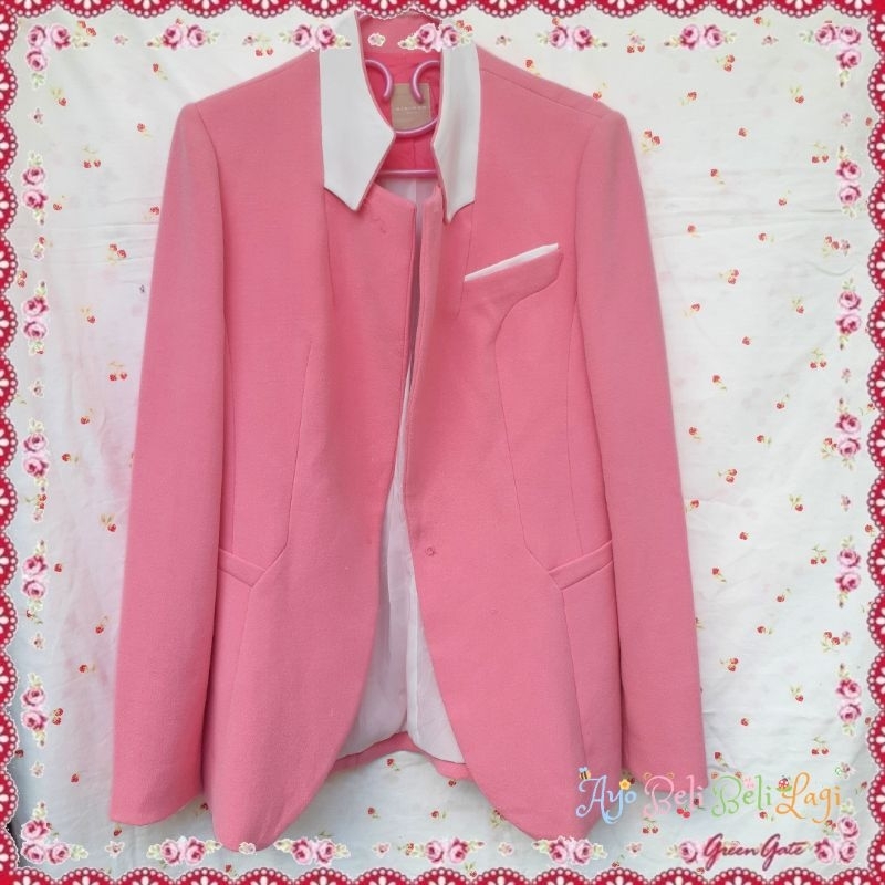ayobelilagi - blazer preloved blazer blazer pink blazer baby pink blazer fuscia blazer minimum blaze