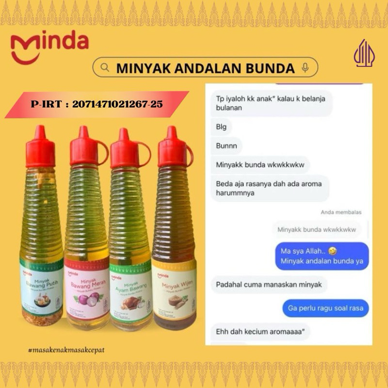 

minyak wijen,minyak bawang putih/merah minyak ayam bawang,minyak cabe/chili oil,minyak udang by minda