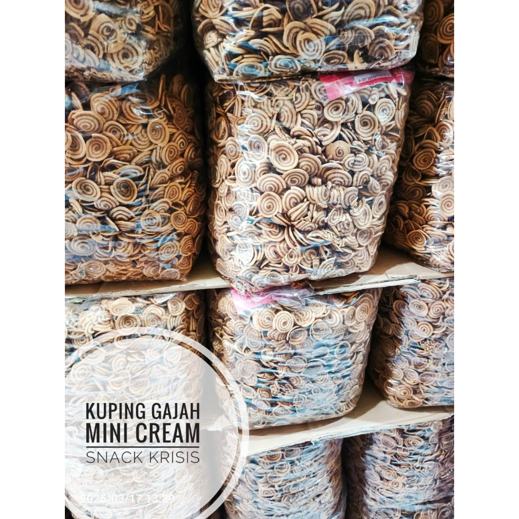 

Kuping Gajah cokelat mini 1000 gram cumcum mini cokelat 1 kg