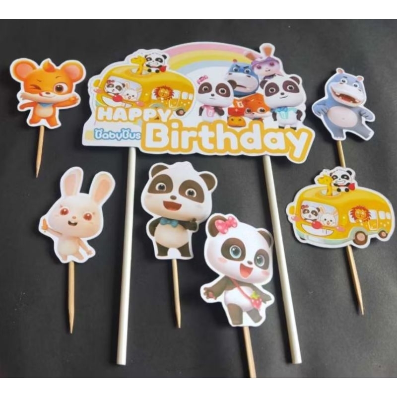 Topper Kue BABY BUS Topper Hiasan Kue Ulang Tahun