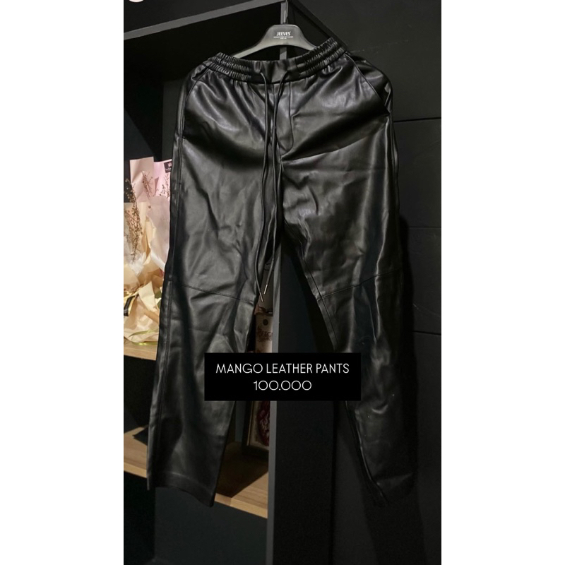 mango leather pants