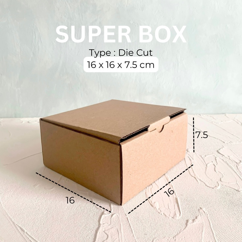 

Die Cut Box - 16x16x7.5cm / Dus Karton Packaging / Box Packaging