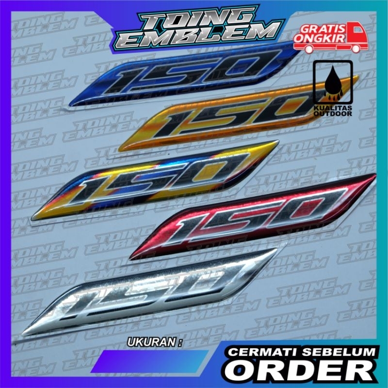 emblem timbul 150cc vario,varian emblem 150cc vario
