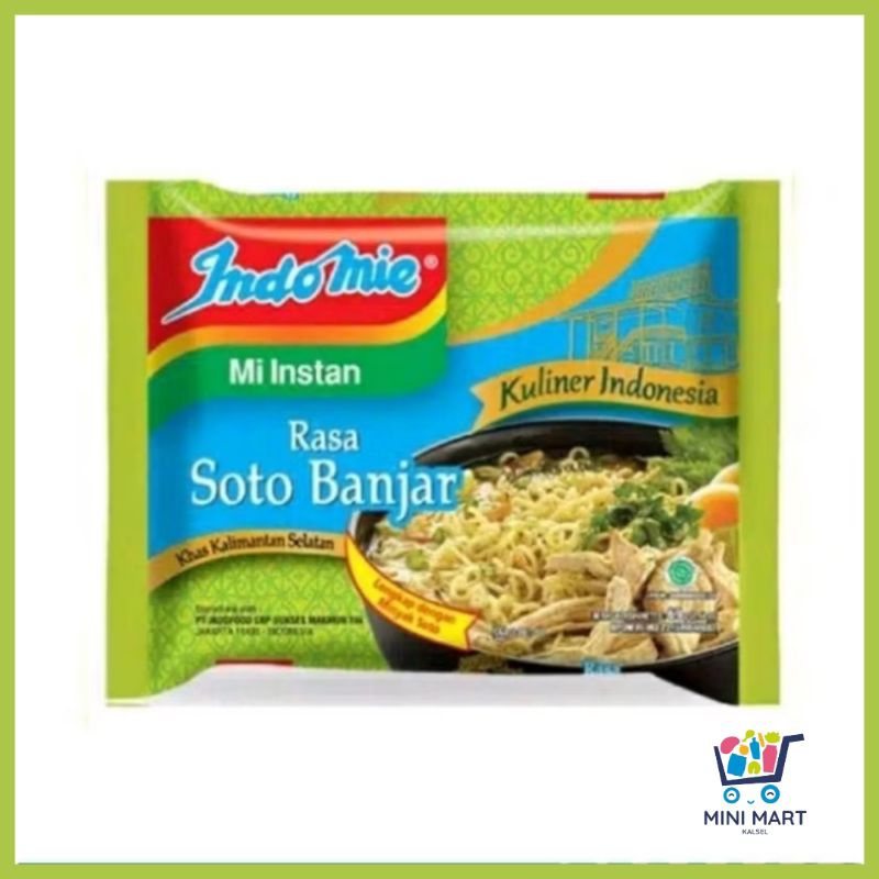 

Mini Mart Kalsel - Indomie Rasa Soto Banjar Khas Kalimantan Selatan 75gr (Dipacking Kardus)