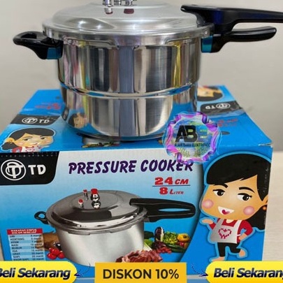 KP8 PRESTO HC TD PRESTO HAPPY 8 LITER WITH STEAMER PRESTO STAINLESS HAPPY DISCON