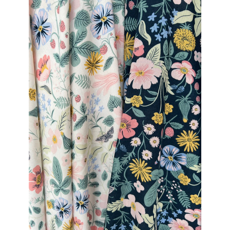 Bahan Kain Katun Rayon Viscose Premium Motif Bunga / Kain Rayon Motif Bunga