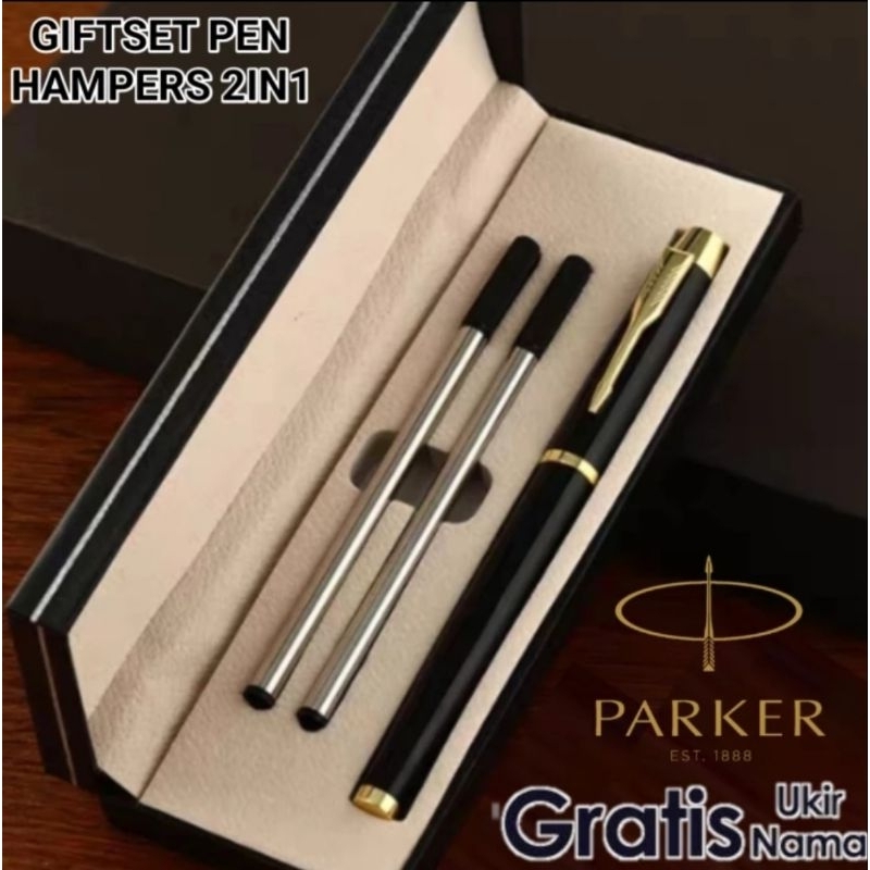 

GiftSet Hampers Pen Luxury Parker 2in1 Roller Ball Free Grafir Nama & Logo