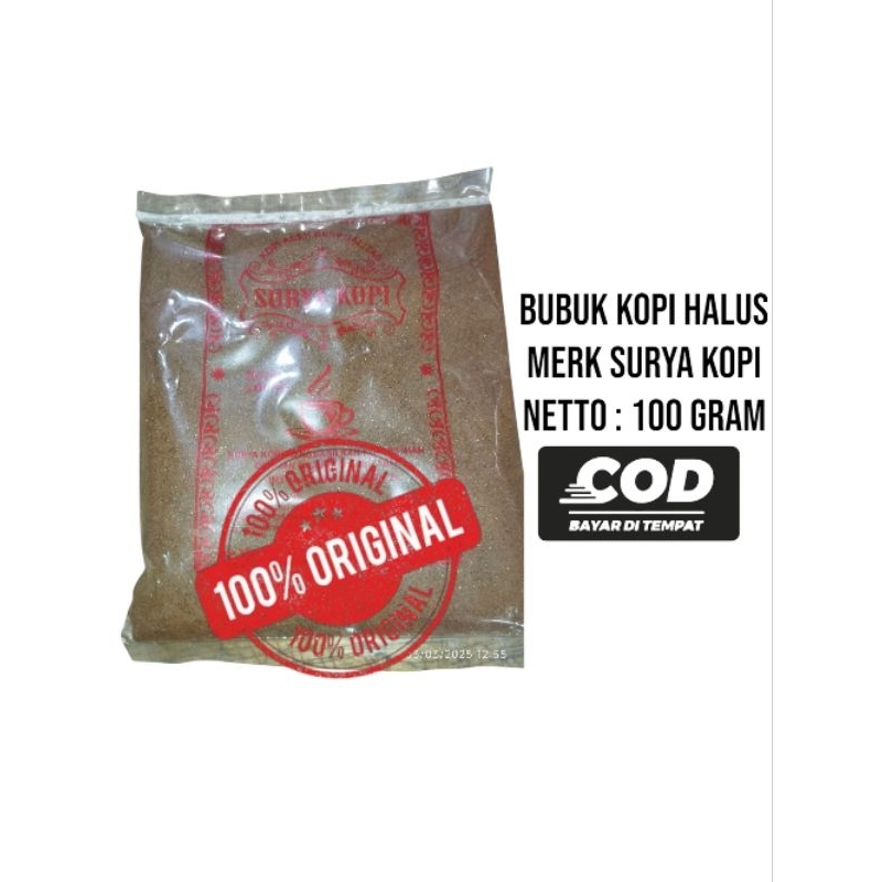 

100 gram BuBuk kopi halus Aceh ( cap surya kopi) 1 ons