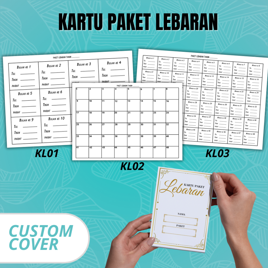 CUSTOM KARTU PAKET LEBARAN BUKU PAKET LEBARAN