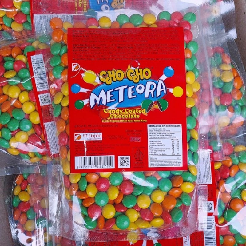 

Candy Coated Chocolate Meteora Chocho Cokelat Permen 500gr Dolpin