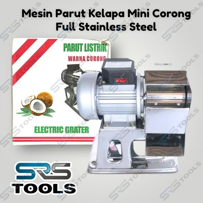 BISON / MOSWELL PARUTAN KELAPA FULL STAINLESS STEEL MESIN PARUT UBI SINGKONG LISTRIK SERBAGUNA MINI 