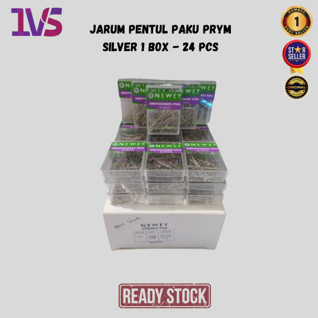 Jarum Pentul Paku Prym Silver 1 Box - 24 Pcs