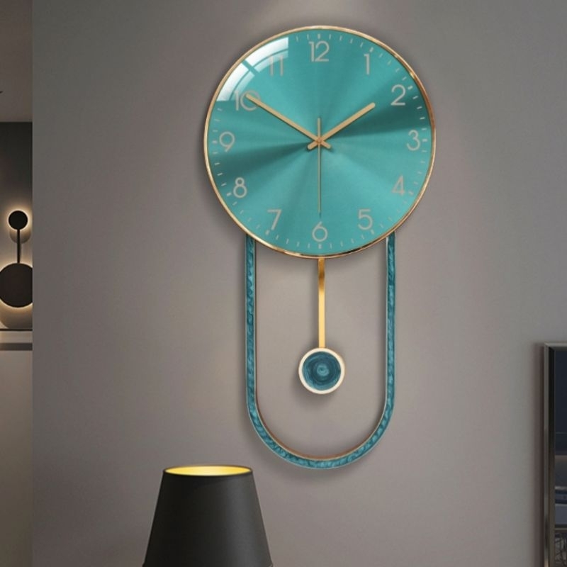 Jam Dinding mewah Pendulum Jam Dinding kaca