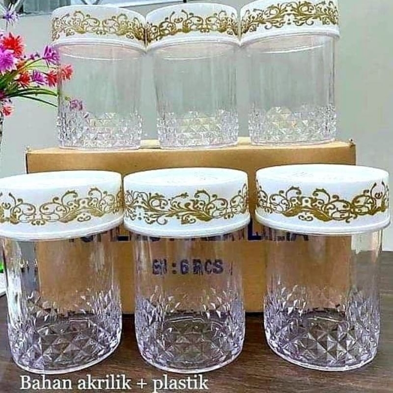 BATAM - Toples pirex lilia / toples akrilik bening kokoh cantik Toples Kue Lebaran 1200ML