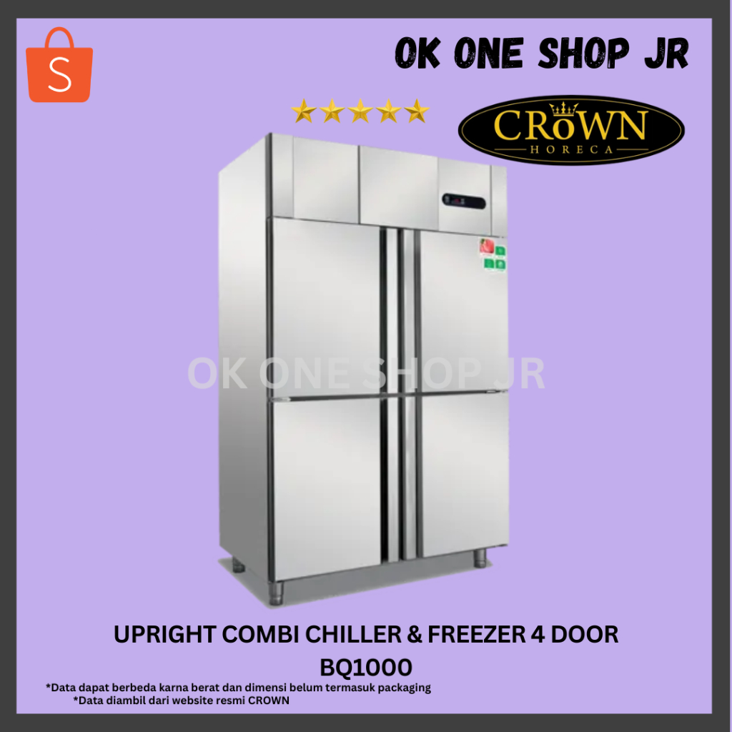 CROWN Q1000 Upright Combi Chiller & Freezer 4 Door | Q1000 Upright Combi Chiller & Freezer