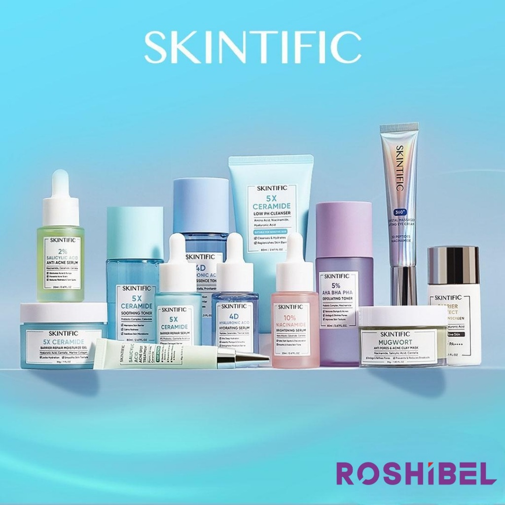 ROSHIBEL - Amino Acid Cleansing Mouse|4D Hydrating Serum|Glycolic Acid Toner|Ice Cream Cleasing Balm
