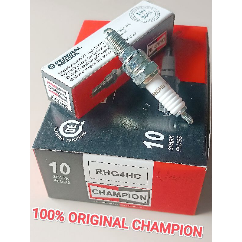 BUSI CHAMPION RHG4HC 100% ORIGINAL KHUSUS MOTOR VARIO 110 CARBU TECHNO CW LAMA