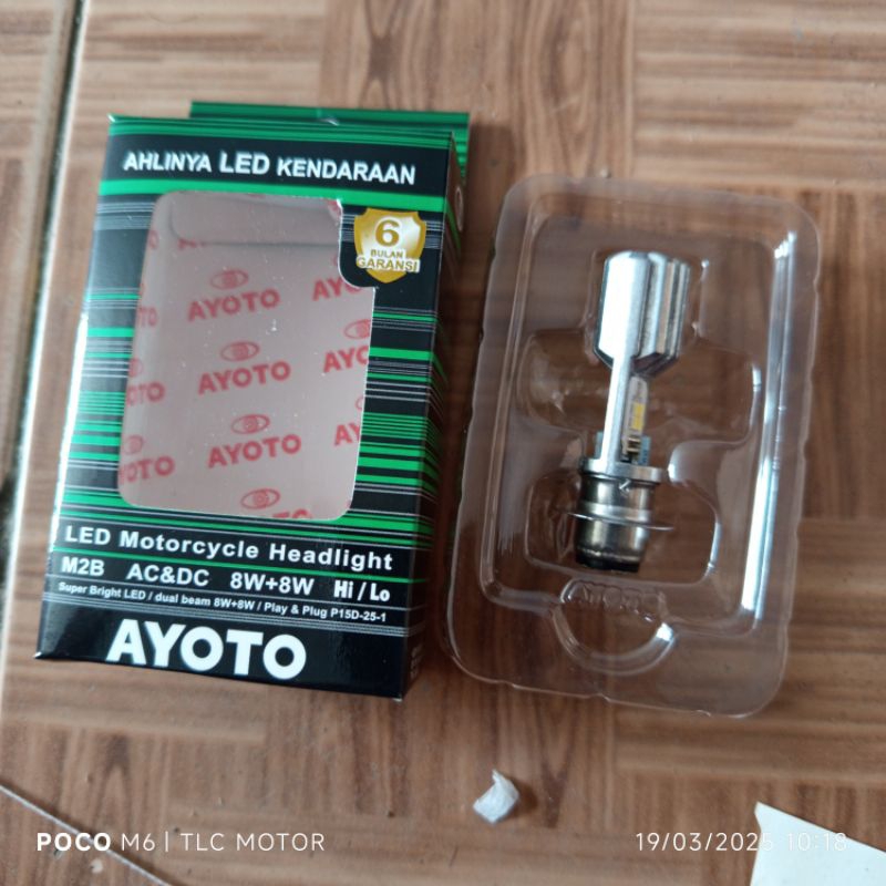 lampu motor led ac dc ayoto