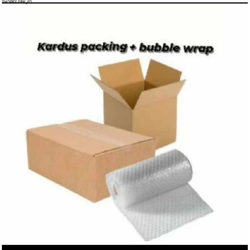 

Tambahan packing bubble wrap dan packing dus