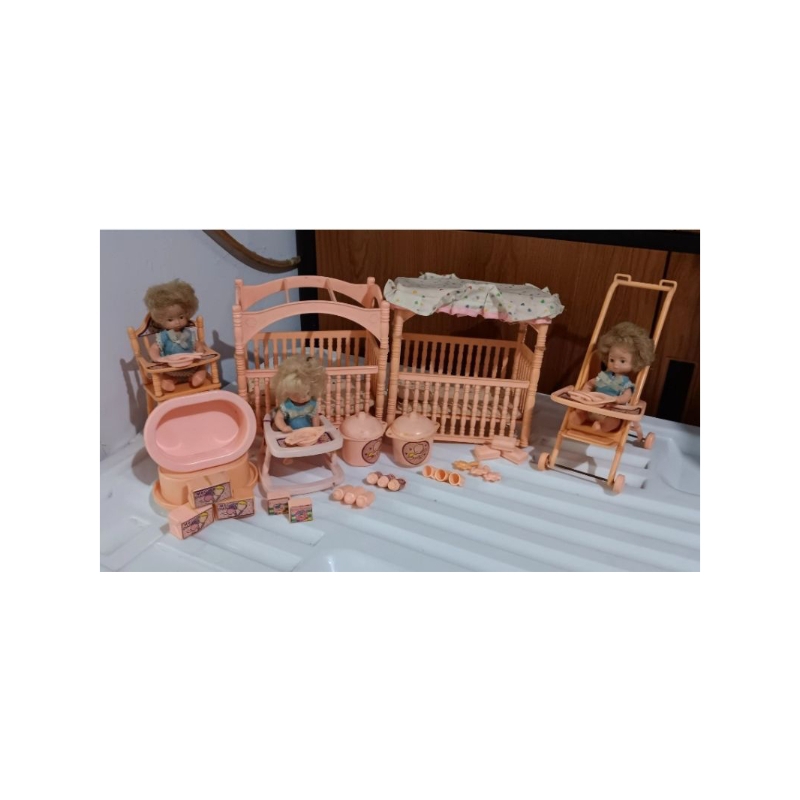 baby 3 set bayi boneka barbie girl original preloved beserta perlengkapannya