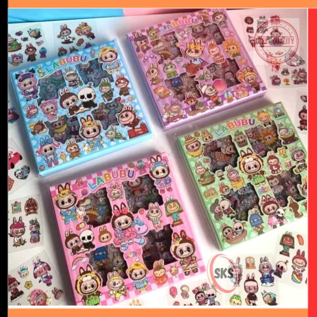 

(SKS)Stiker Labubu Kotak Isi 100 Pcs /Stiker Tempel Anak Labubu
