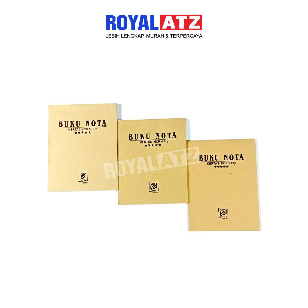 

Buku Nota / Aneka Nota Kertas HVS / NCR Ukuran Kecil & Besar (1/4 & 1/2 Folio)