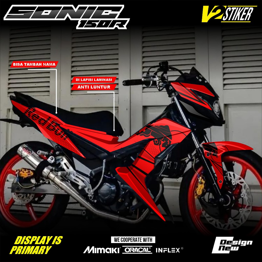 COD Decal Sticker Full Body Honda Sonic 150r Striping Honda Sonic 150r Desain Redbull VS 23.09
