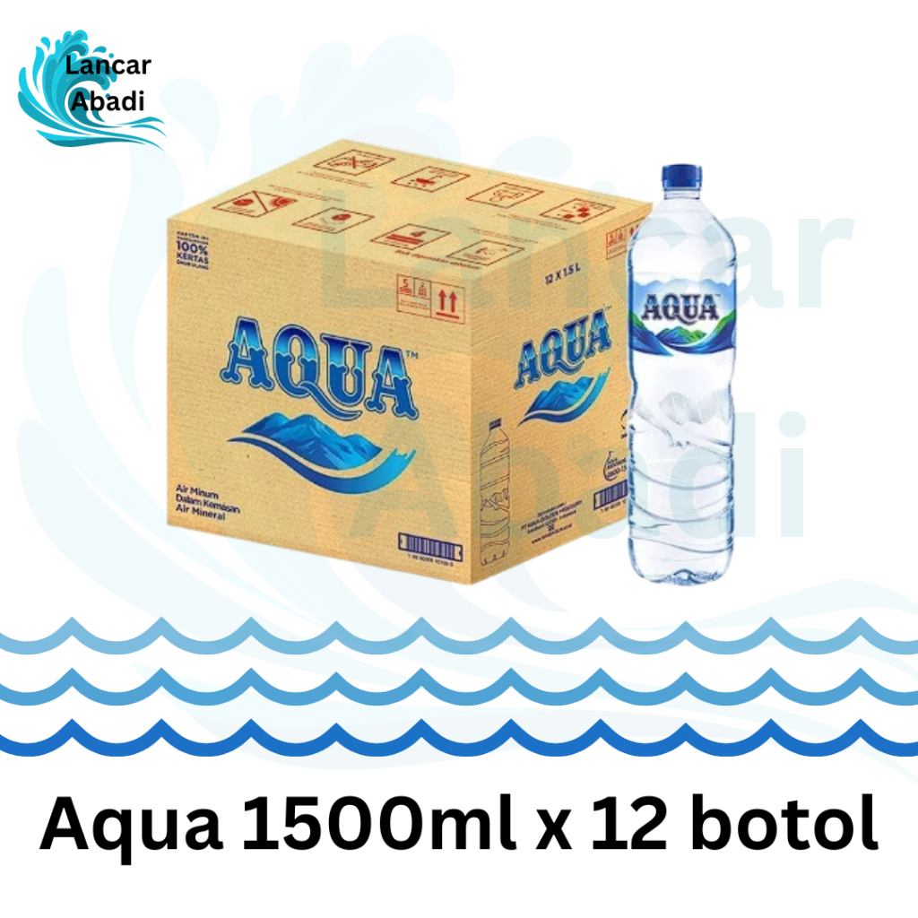 

Aqua Botol Besar 1500ml isi 12 (1box) Air Minum Mineral (INSTANT)