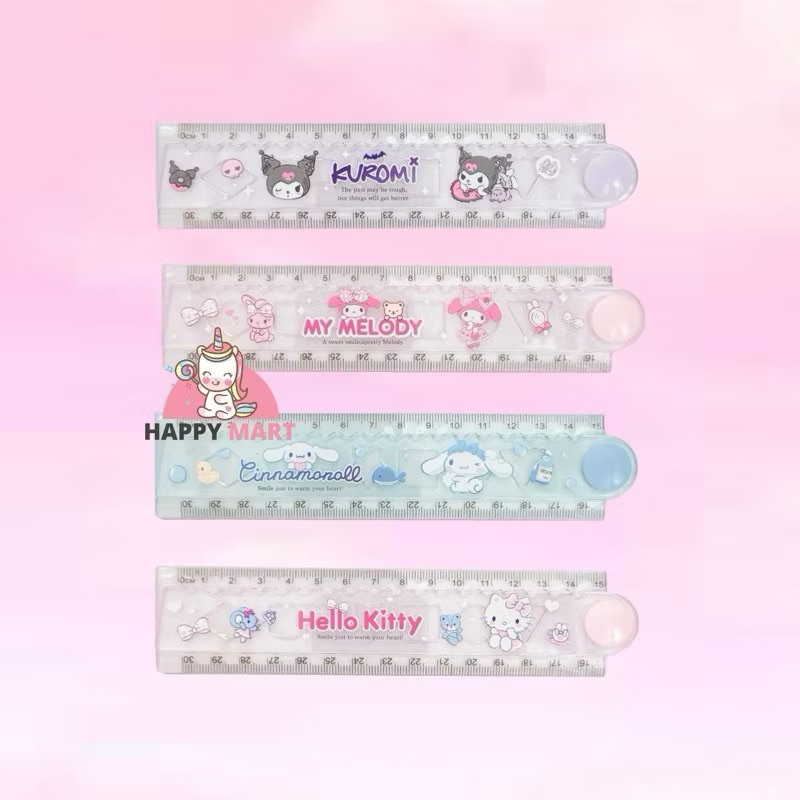 

Penggaris lipat 30cm CLEAR PREMIUM motif kuro / moroll / melo