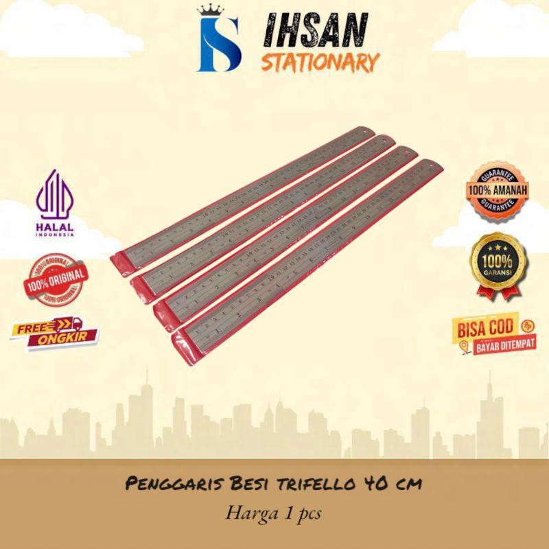 

penggaris besi trifelo 40 cm (1 pcs)