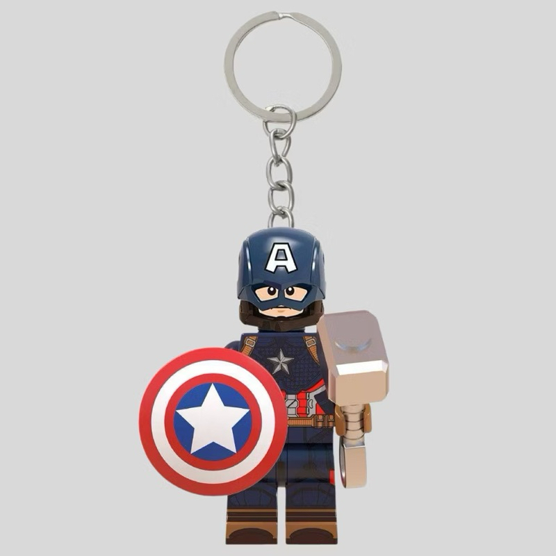 Captain America LEGO Keychain | Gantungan Kunci LEGO Captain America | Marvel Series