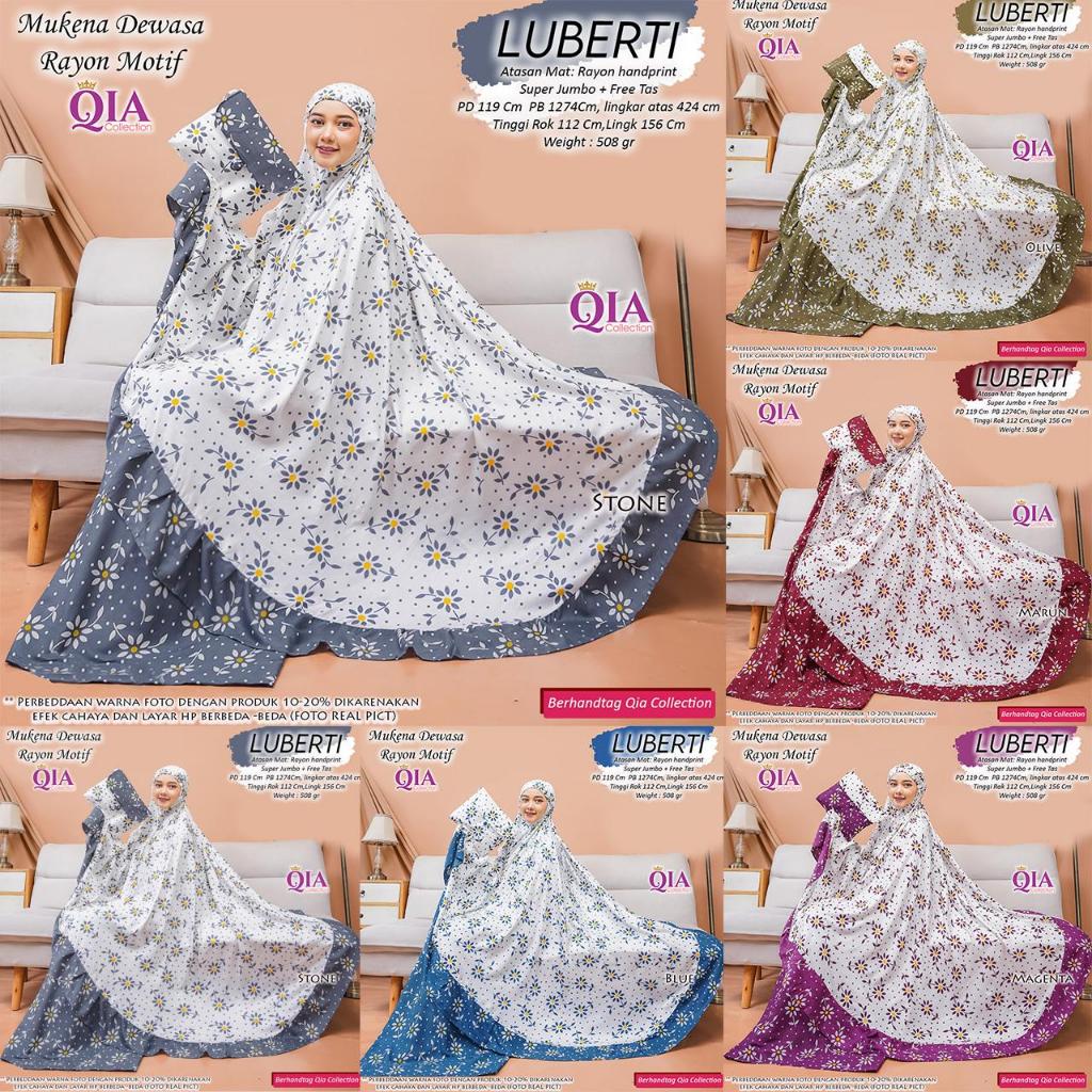 Mukena Rayon Dewasa Jumbo Luberti Oval Hijab