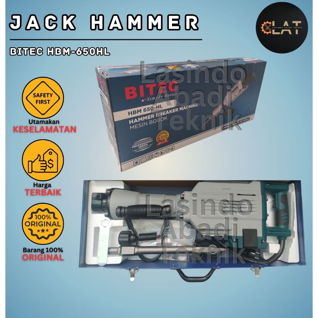 MESIN BOBOK BETON BITEC HBM 650HL CONCRETE BREAKER JACK HAMMER HBM 650 HL