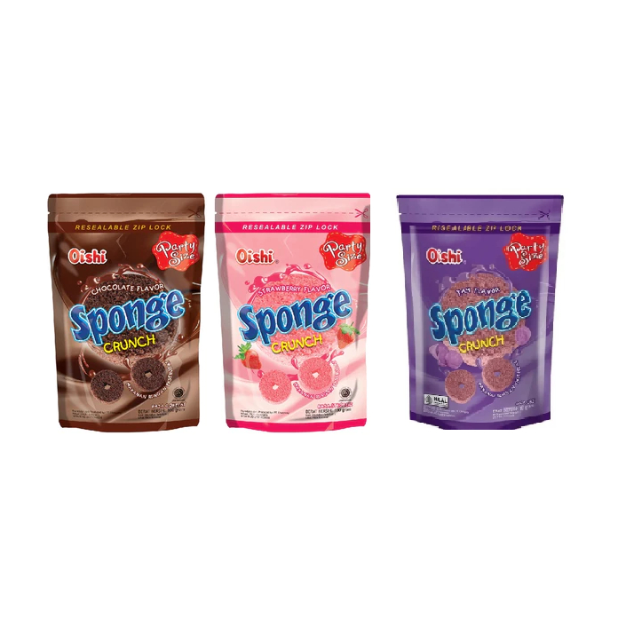 

OISHI SPONGE COKLAT / UBI / STRAWBERRY 100gr