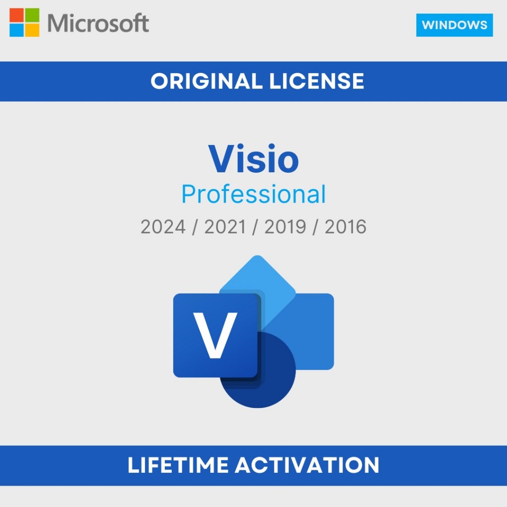 Visio Professional 2024 | 2021 | 2019 | 2016 Original License - LisensiKey