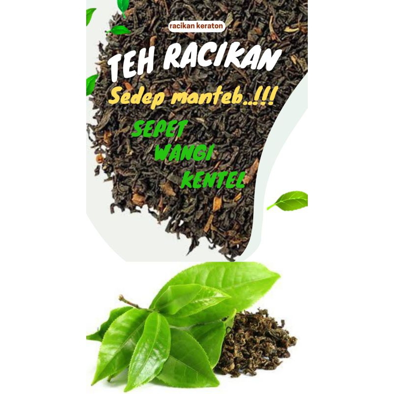 

Teh racikan premium teh aroma khas melati wangi,sepet,kentel isi 150gr